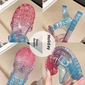 Nouvelles sandales de plage unisexes pour enfants, style européen et américain, sabots à bout fermé, sandales en gelée, chaussures romaines simples pour bébés - Product Image 5