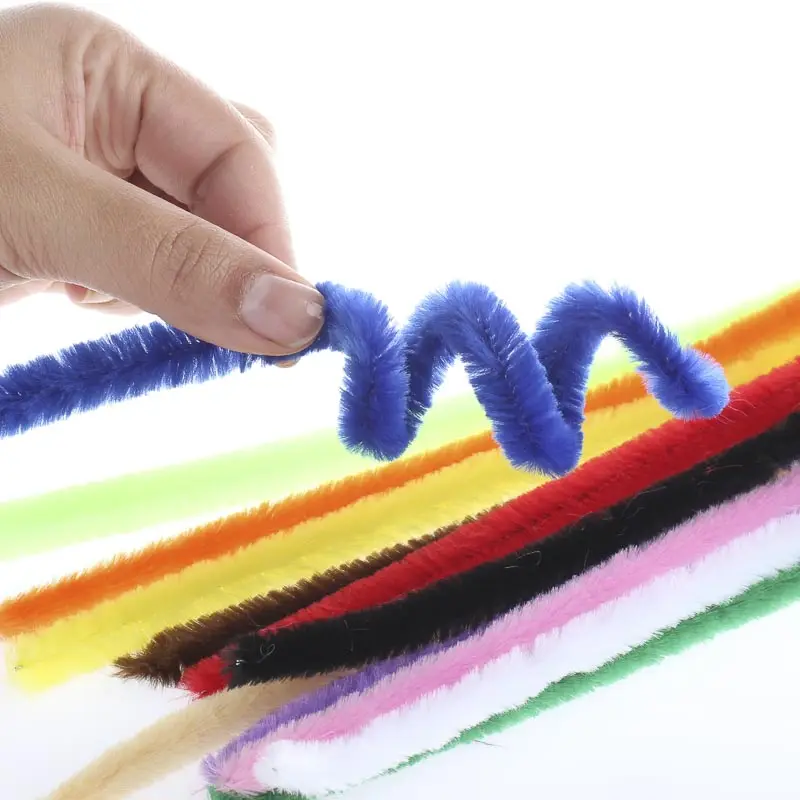 Green Pipe Cleaners Easy DIY Pipe Cleaner art and craft kits 6mm X 12 Inch Colorful Chenille Stem Christmas Tree Craft