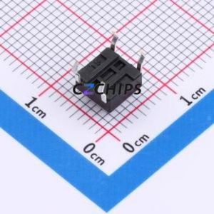 TSD001A04318A Tactile Switch Through hole Component (THT)-4P,6x6mm Switch Round Button 1.8N Through Hole 6mm - Product Image 2