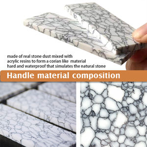 مطبخ من الفولاذ <span class=keywords><strong>6</strong></span> بوصة فائق الحدة لجميع الأغراض 67 طبقة من دمشق VG 10 بمقبض من حجر الفيروز - Product Image 4