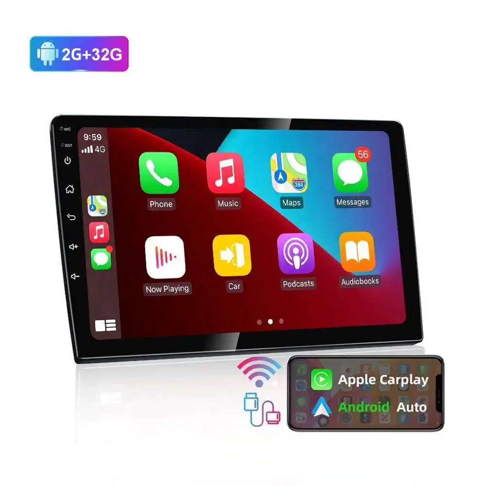 Ecran tactile universel 2 Din Android Car Radio Dvd Player Multimédia Double Din 7 9 10 pouces Gps Navigation Carplay Car Stereo
