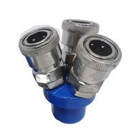 1/4 "connecteur pneumatique bidirectionnel rond Joint à connexion rapide SMY pompe à Air compresseur d'air raccord SMV té rond type C