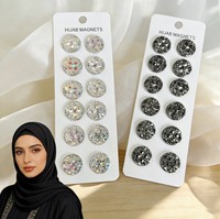 Imanes para Hijab, Broche Magnético para Mujer Musulmana, Accesorios para Bufanda y Chal, Hebilla de Joyería Electrochapada Informal para Todas las Temporadas