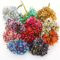 Buket Sutra Mini Buatan Peony 3Cm, Bahan Aksesori Karangan Bunga DIY