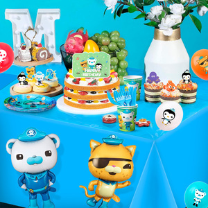 Décorations d'<span class=keywords><strong>anniversaire</strong></span> Octonaut, 114 pièces, ensemble de décorations et de vaisselle d'<span class=keywords><strong>anniversaire</strong></span> Octonaut - Assiettes, serviettes, nappe, ballons, etc. - Product Image 5