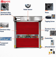 Porte rapide à enroulement personnalisée Turbo Hard Fast, pour atelier industriel sans poussière, à induction automatique, en alliage d'aluminium