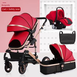 Poussette pliable légère en alliage d'aluminium, amortissement des chocs, position assise/allongée bidirectionnelle, paysage élevé, capacité de charge de 20 kg - Product Image 5