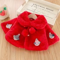 Manteau cape en fausse fourrure pour filles, chaud pour l'hiver, vêtements d'extérieur pour enfants, manches longues, style princesse pour l'automne et l'hiver