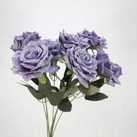P-016 grosir buket bunga anggrek Seri ungu bunga Hydrangea mawar Peony perlengkapan dekorasi pernikahan bunga buatan