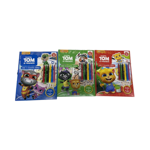 Libro para colorear <span class=keywords><strong>Tom</strong></span> personalizado para niños con crayones con pegatinas servicio de impresión de juguetes educativos para niños - Product Image 1