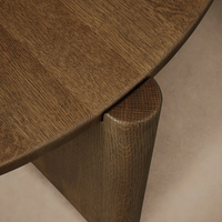 Meuble de salon moderne, table basse ronde en bois avec 3 pieds