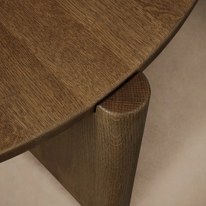 Muebles Modernos para Sala de Estar, Mesa de Centro Redonda de Madera con <span class=keywords><strong>3</strong></span> Patas - Product Image 2