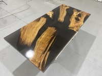 Dessus de table en résine époxy sur mesure en bois d'olivier Dessus de table à café en bois d'olivier Dessus de table en bois époxy
