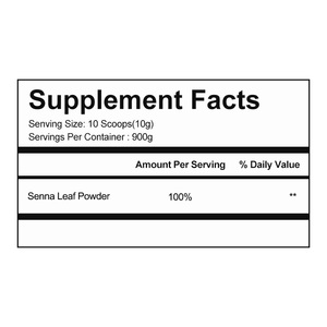 OEM/ODM Натуральный порошок из листьев сенны под собственной торговой маркой: травяной детокс, очищение кишечника, поддержка пищеварения, контроль веса, для взрослых, веганский продукт - Product Image 2