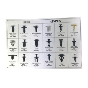 HE06 Automotive Plastic Clips 415PCS Expansion <b>Screw</b> Liner Fender Trunk Repair Kit Black <b>White</b> - Product Image 5