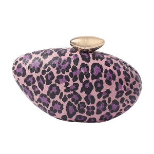 Elegante Bolso de Mano con Estampado de Leopardo para Mujer, Bolso de Noche de Piel Sintética, Bolso de Mano para Fiesta de Cóctel con Correa de Cadena - Product Image 5