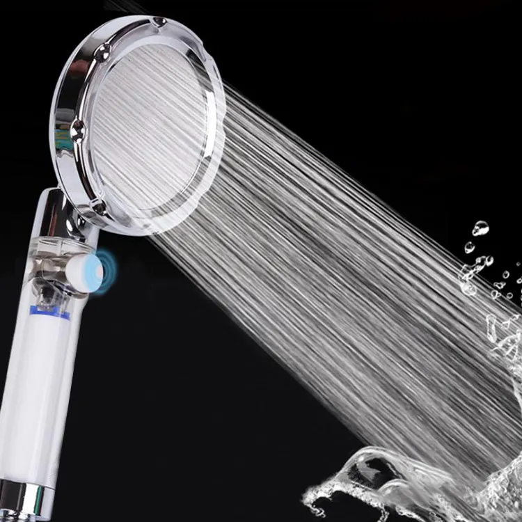 wholesale bathroom universal high pressure shower head water saving Ionic purifier filter