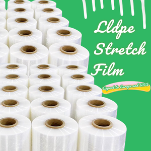 Lldpe 500mm 80 Gauge 20 Micron 23 Micro Hand Manual Pallet Wrap Factory Direct Sale Transparent <b>Shrink</b> Wrap <b>Plastic</b> Wrap Roll - Product Image 1
