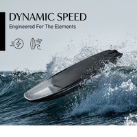 Planche à moteur en fibre de carbone à propulsion rapide BulkDiscount, moteur lithium, finition brillante, avec sangles de wakeboard
