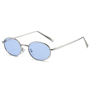 Nouvelles Lunettes de <span class=keywords><strong>Soleil</strong></span> Rétro Punk 2026 pour Femme, Monture Métallique Elliptique Tendance, Protection UV400 pour Homme, Style Steampunk - Product Image 6