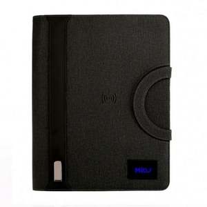 สมุดบันทึกแบบถอดได้ ปกหนัง PU ของแท้ พร้อมพาวเวอร์แบงค์ แฟลชไดรฟ์ USB ชาร์จไร้สาย ของขวัญ - Product Image 2