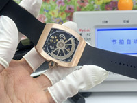 Montre mécanique automatique de luxe pour homme 6701, boîtier en titane, tourbillon, cadran en cristal saphir, bracelet en caoutchouc
