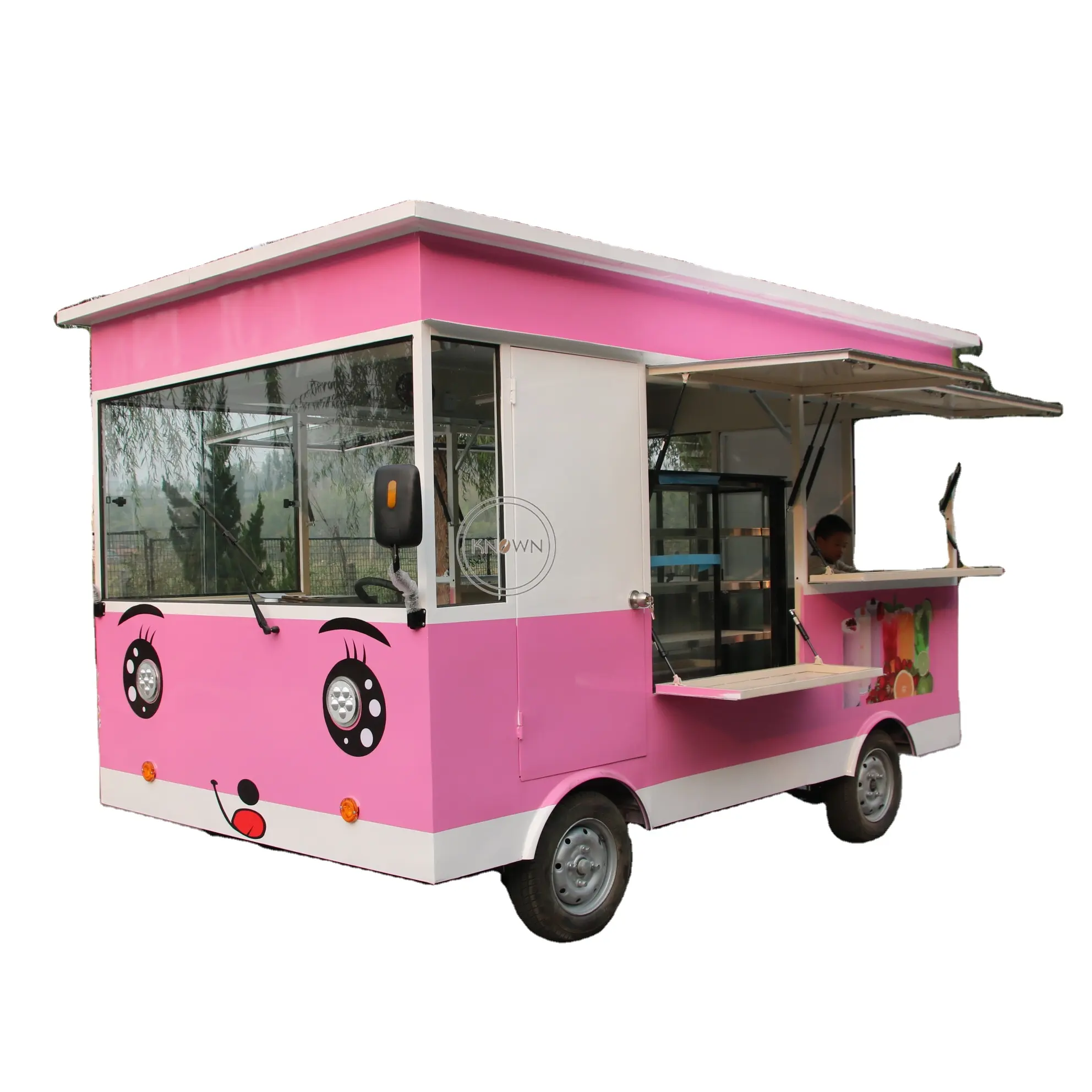 New American Standard Square Top Outdoor Eis Fast Food Truck Mobile Food Trucks mit Snack maschine zum Verkauf