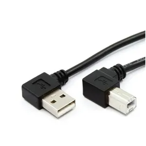 Omhoog Omlaag L/F Hoek Usb 2.0 Type Een Mannetje Naar Type B Mannelijke Extensie Usb Kabel Voor Computerprinter