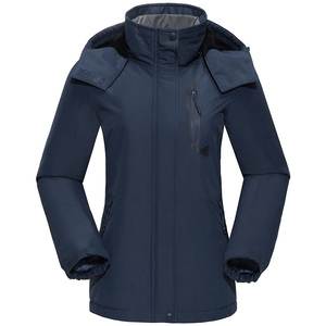 Premium Fleece Lined Outdoor Wear Chaqueta de esquí impermeable para mujer Chubasquero a prueba de viento con capucha Otoño e Invierno Essential - Product Image 4