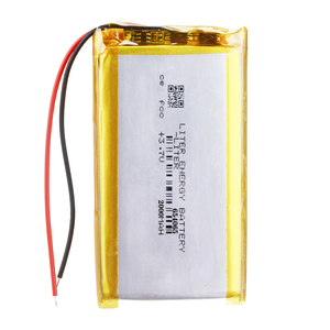 654065 3.7V 2000mAh lithium có thể sạc lại Polymer Pin Li-Po Pin nhà máy cho mini năng lượng mặt trời loa - Product Image 1
