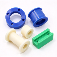 Componenti Meccanici in Plastica Lavorati a CNC ad Alta Tolleranza, Boccole Flangiata in UHMWPE, Rulli in Nylon