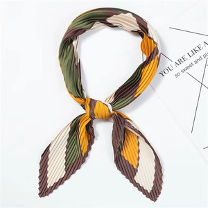 De <span class=keywords><strong>moda</strong></span> de cuello de pelo lazos bandas pequeño cuadrado bufanda pañuelo - Product Image 2