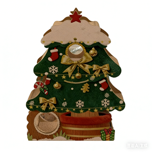 环保耐用毛绒圣诞树猫抓板攀爬树小猫游戏塔抓板塔 - Product Image 3