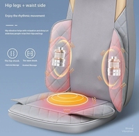 Tapis de massage intelligent avec coussin de massage par pétrissage pour le cou, le dos et la taille, à poser sur chaise, siège, canapé ou lit