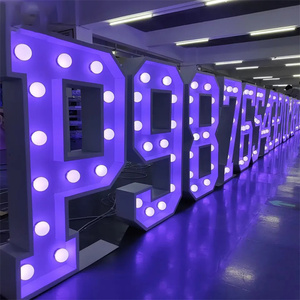 <span class=keywords><strong>Letra</strong></span> de marquesina con luz Led para fiesta de boda personalizada, letras de marquesina de 4 pies, letreros Led de 3 pies, letras de marquesina gigantes - Product Image 3