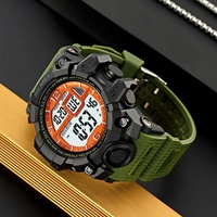 NEUE Skmei 2245 Herren-Sportuhr, Multifunktionale Wasserdichte Digitaluhr mit Mehreren Zeitzonen