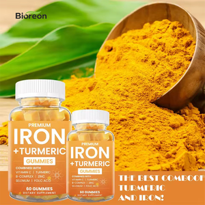 Gomitas de Cúrcuma con Suplemento de Hierro, No Constipantes, 25 MG de Hierro Carbonil con Vitamina C y Complejo B, Fortalecedor de la Sangre, Deficiencia de Hierro - Product Image 2