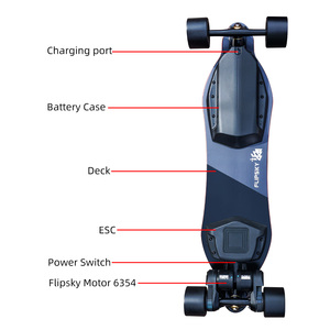 Livraison gratuite Flipsky <span class=keywords><strong>F2</strong></span> Esk8 Longboard Skateboard électrique avec planche en fibre de carbone, glisse fluide et silencieuse, installation facile - Product Image 6