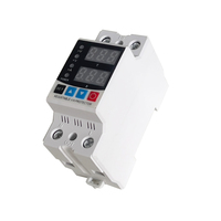Protector de Voltaje AVS 63A para Riel DIN con Restablecimiento Automático y Corriente Ajustable