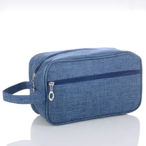 2023 China Supplier Hot Sale Custom waterproof High Quality toilet pouch Wash travel mens canvas cosmetic zipper bag