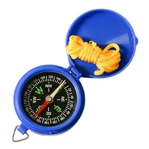 Light Clamshell Compass Lanyard Cheap Pocket Compass Gift para Son Precise Durable Drawing Caminhadas Camping Traveling