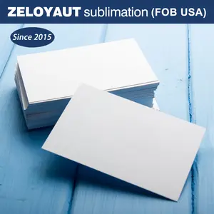 ZELOYAUT-ofis için süblimasyon özel özgünlük bireyleşme beyaz alüminyum kartvizit 2024