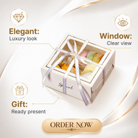 Boîtes en carton rigide pour gâteau au chocolat et aliments pour bébés avec fermeture magnétique et poignée, doublure personnalisable et portable