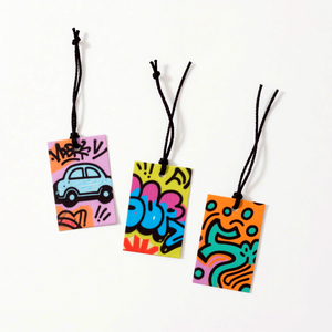 판촉용 친환경 종이 자동차 방향제 100가지 향 만화 디자인 오래 지속되는 향 꽃향기 - Product Image 1