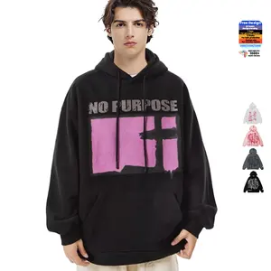 Tùy chỉnh người đàn ông của hoodie Puff in hip hop dây kéo Heavyweight thời trang dạo phố Y2K Hoodie