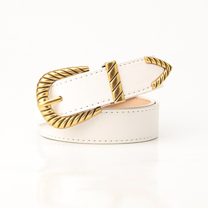 Cinturón de cuero de PU de estilo Vintage para mujer, colorido y de moda, con hebilla de aleación dorada, diseño <span class=keywords><strong>fino</strong></span> - Product Image 5