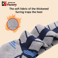 Chaussettes de ski montantes pour hommes, épaisses et matelassées en tissu éponge, avec technologie Coolmax, pour la randonnée, vente en gros