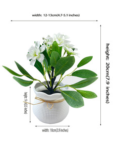 Orquídeas Mariposa en Maceta, Plantas Artificiales de Seda para Decoración del Hogar, Jardín, Habitación, Oficina, Mesa - Product Image 6