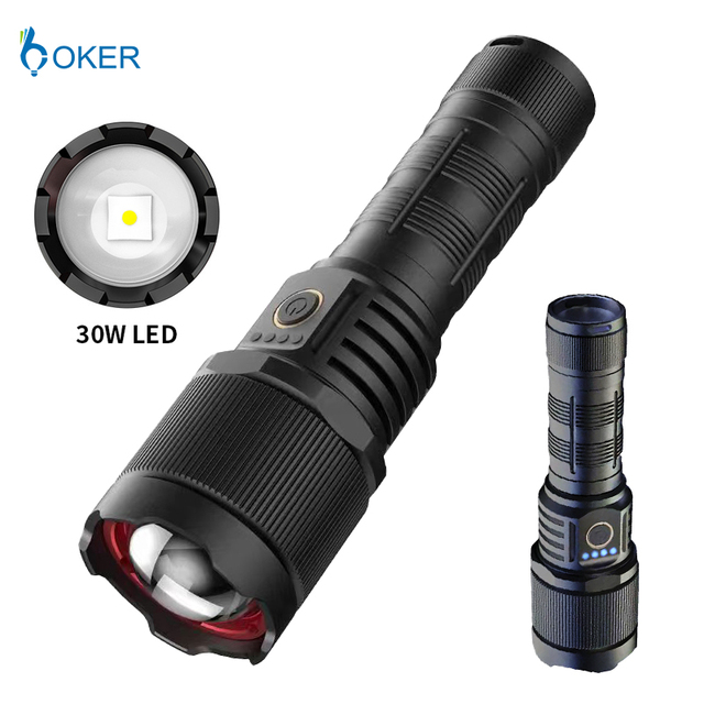 Tactical Outdoor Camping Flashlight Display Portable Zoomable Torch Light Rechargeable Spotlight Hand Lamp Led Flashlights