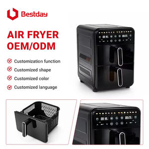 Friteuse à air à double panier de 14 L, conception à double couche pour une cuisson saine sans huile, idéale pour les grandes familles, cuisson rapide et préparation des repas - Product Image 1